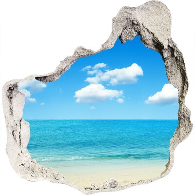 Hole in the wall decal Paradise beach