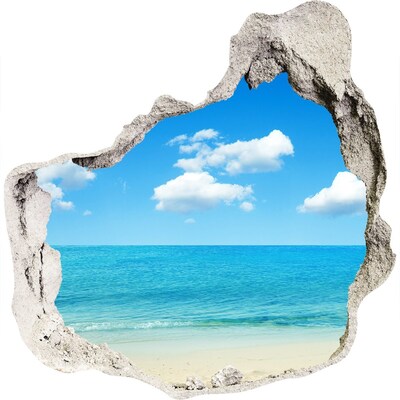 Hole in the wall decal View of a tropical beach
