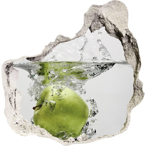 3D wall hole Apple under water