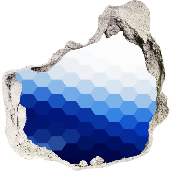 3D wall hole Hole to the blue ocean