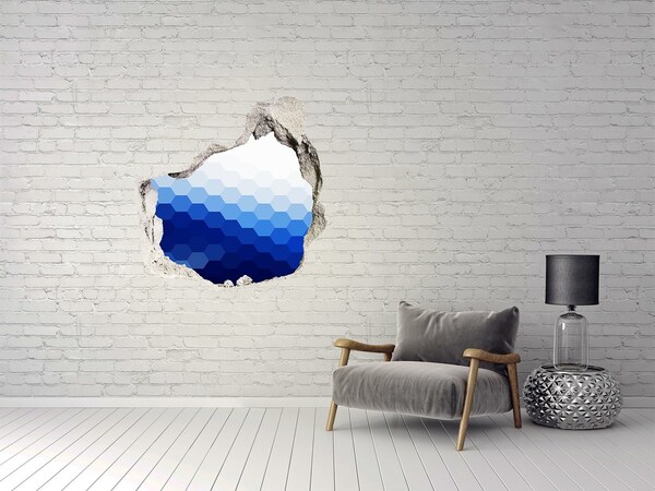 3D wall hole Hole to the blue ocean