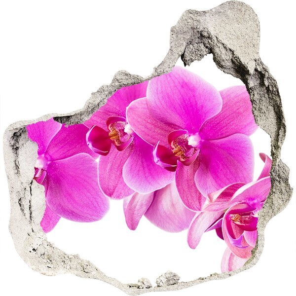 Hole wall sticker Pink orchid