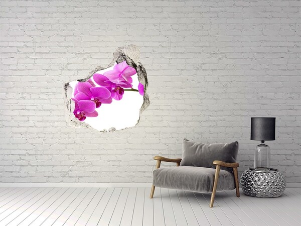 Hole wall sticker Pink orchid