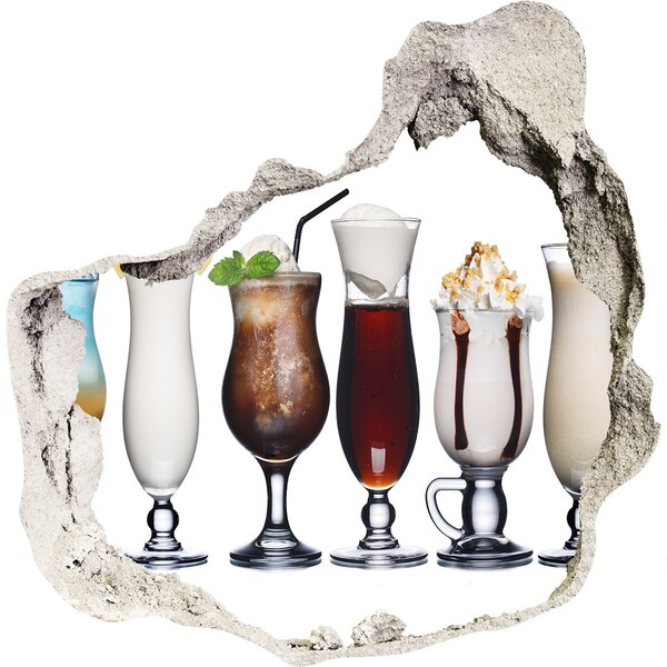 Hole wall sticker Drink set