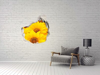 Hole in the wall decal Sunflowers in a Hole in the Wall