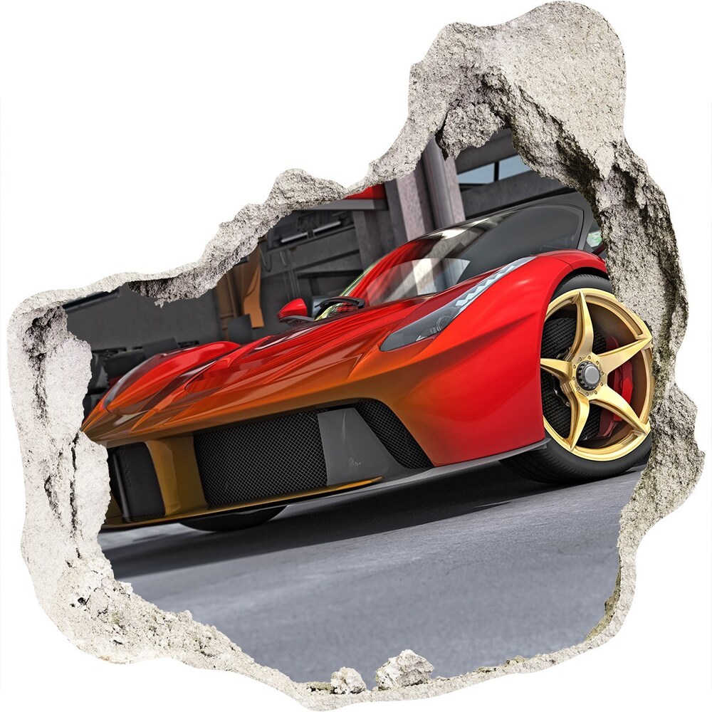 Hole wall sticker Racer