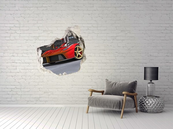 Hole wall sticker Racer