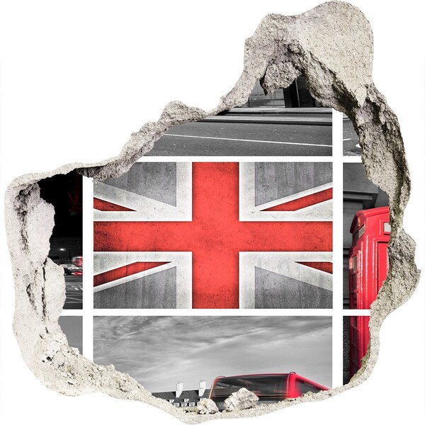 Hole in the wall sticker British landscape in a hole in the wall