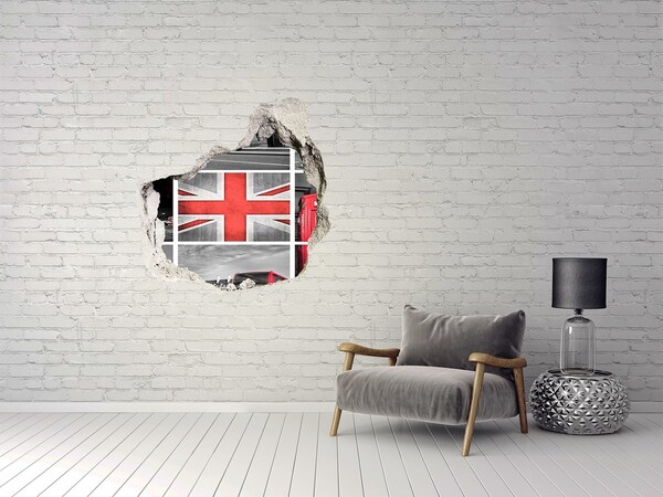 Hole in the wall sticker British landscape in a hole in the wall