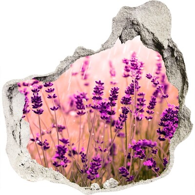 Hole in the wall decal Lavender flower meadow