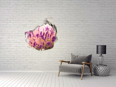 Hole in the wall decal Lavender flower meadow