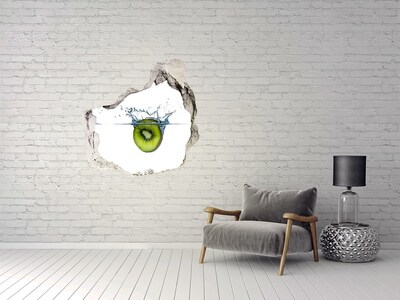 Hole in the wall decal Kiwi in water