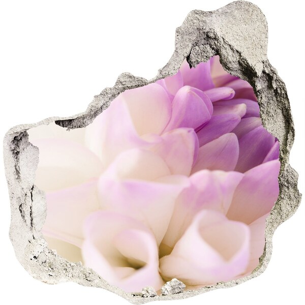 Hole in the wall decal Floral illusion in concrete