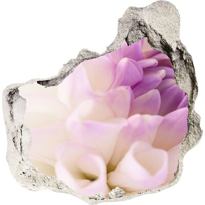 Hole in the wall decal Floral illusion in concrete