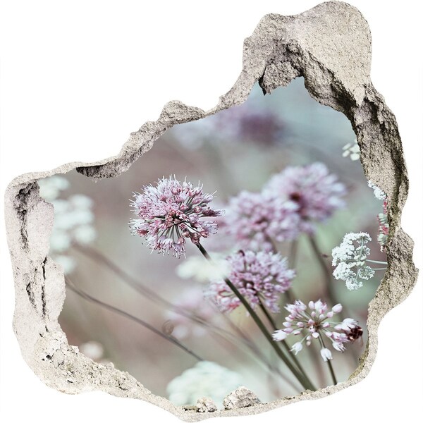 Hole wall sticker Wild flowers