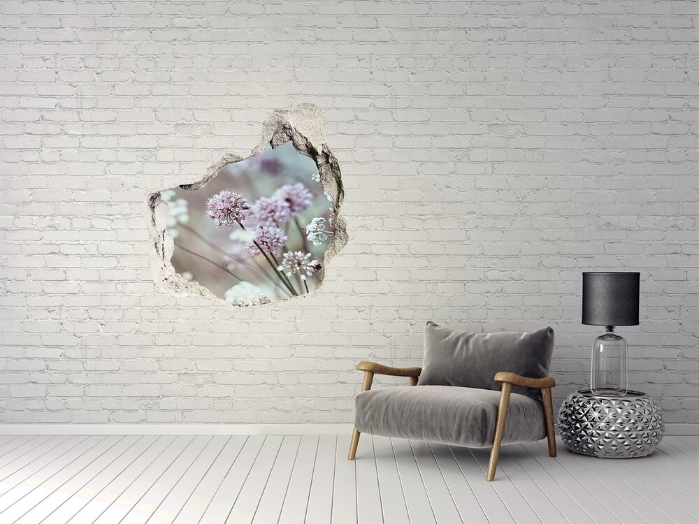 Hole wall sticker Wild flowers