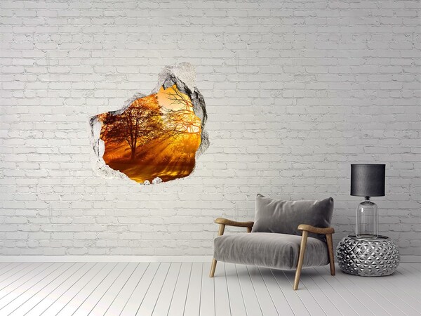 3D wall hole Sunset