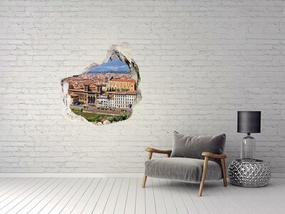Hole wall sticker View of Florence
