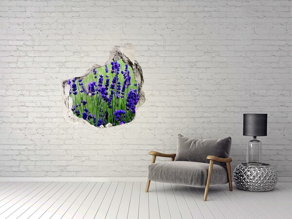 Hole wall sticker Lavender flower meadow