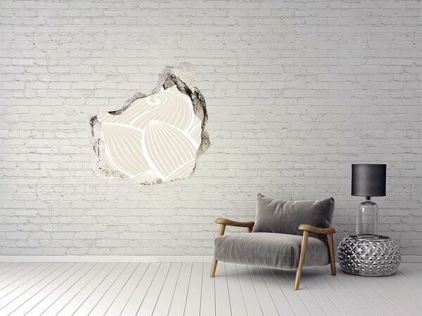 Hole in the wall sticker Pattern leaves