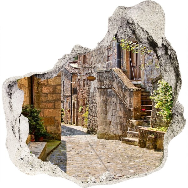 Hole wall sticker A charming town in Italy