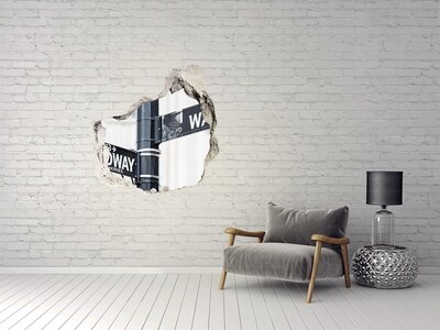 Hole in the wall decal Wall Street Znak