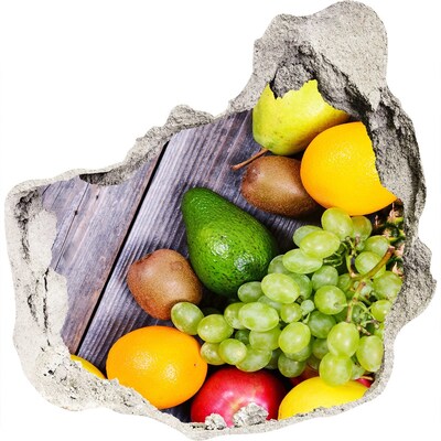 Hole in the wall decal Fruit paradise behind the wall