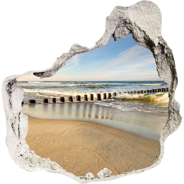 Hole in the wall sticker Beach on the Baltic Sea