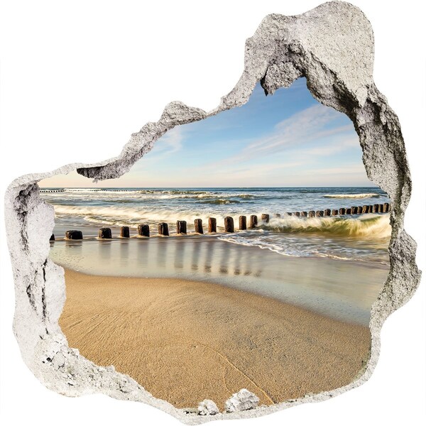 Hole in the wall sticker Sea and beach in the summer sun