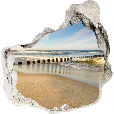Hole in the wall sticker Sea and beach in the summer sun
