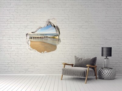 Hole in the wall sticker Sea and beach in the summer sun