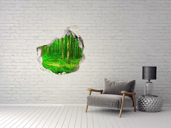 Hole in the wall sticker Green Forest in a Hole in the Wall