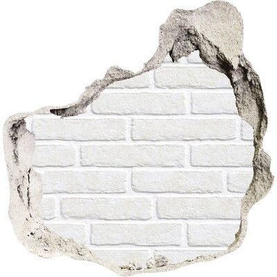 Hole in the wall decal Brick wall