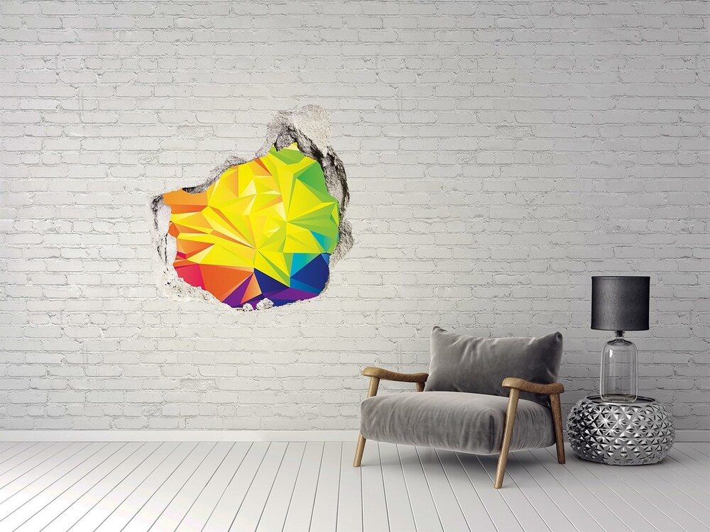 Hole in the wall decal Abstract background