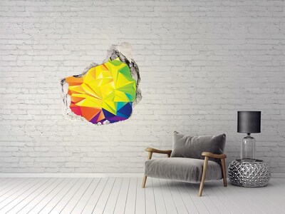 Hole in the wall decal Abstract background