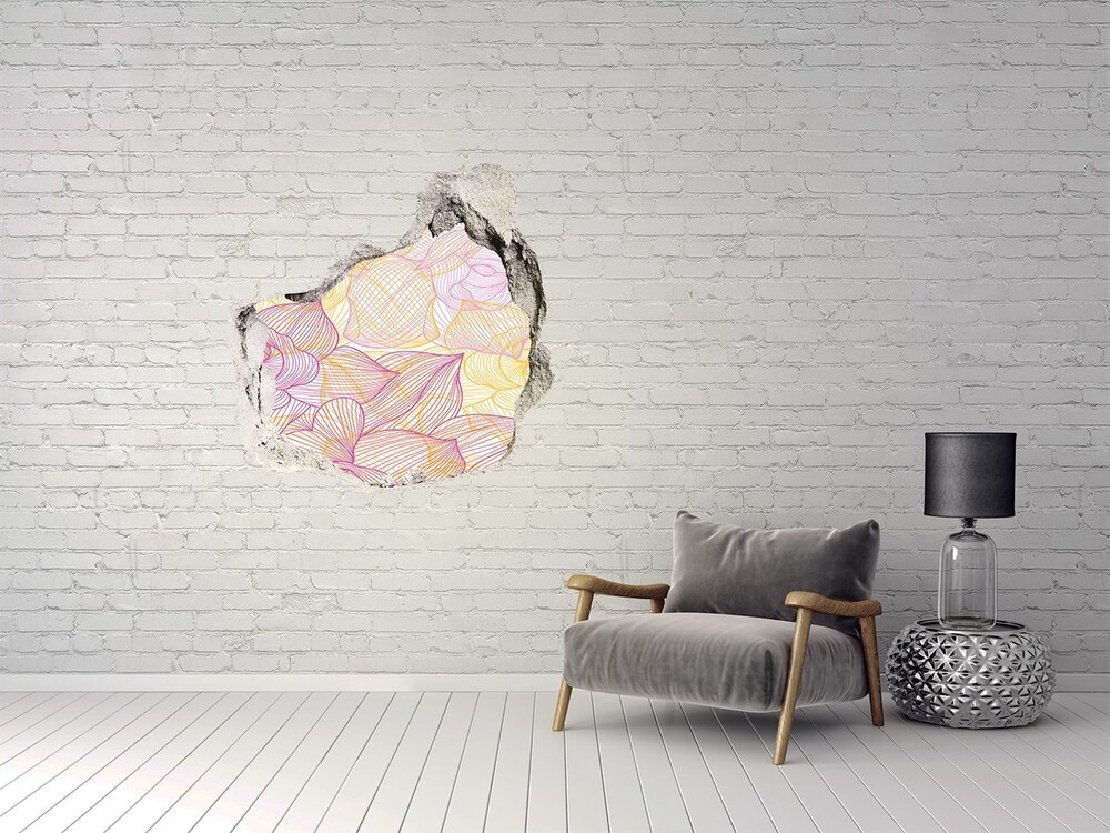 3D wall hole Floral pattern