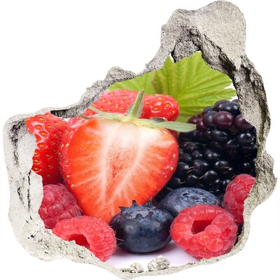 Hole wall sticker Forest fruits