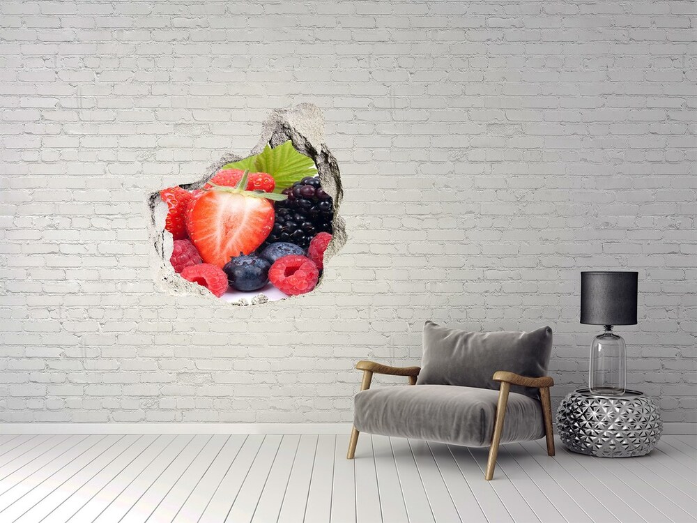 Hole wall sticker Forest fruits