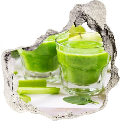 3D wall hole Green Health Cocktail