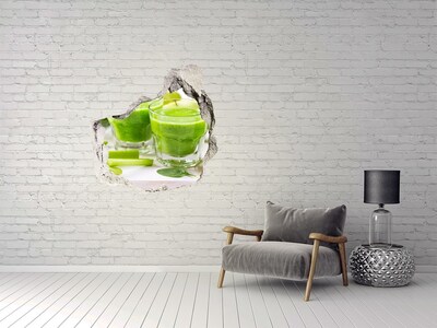 3D wall hole Green cocktail