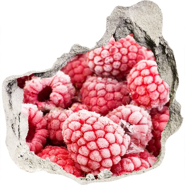 Hole wall sticker Frozen raspberries