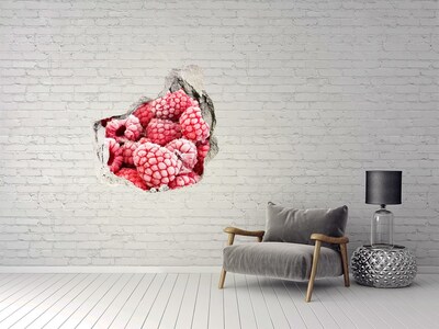 Hole wall sticker Frozen Raspberries in a Hole in the Wall
