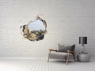 Hole in the wall decal View of Warsaw from a hole in the wall