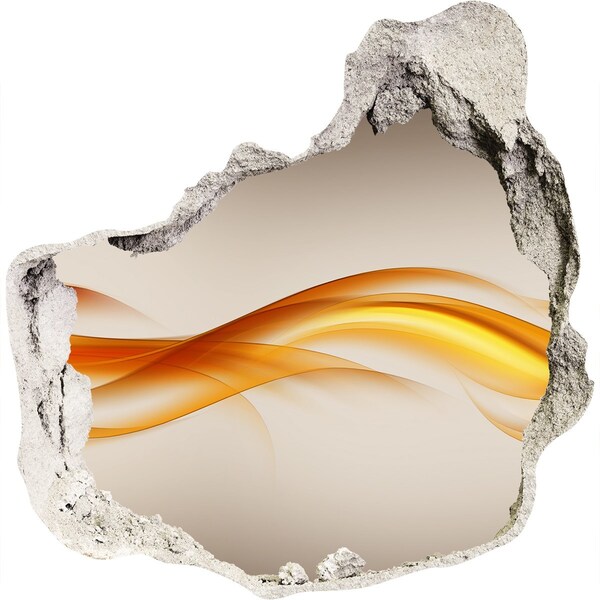 Hole wall sticker A wave of colors in concrete