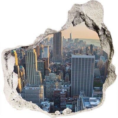 Hole in the wall decal View of New York