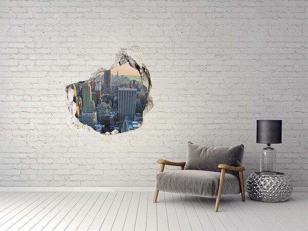 Hole in the wall decal View of New York