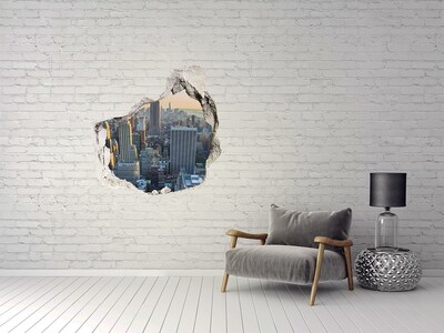 Hole in the wall decal View of New York