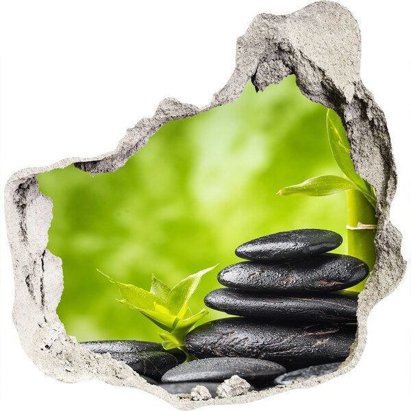 Hole in the wall decal An oasis of peace with stones