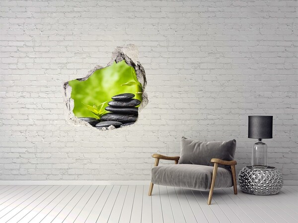Hole in the wall decal An oasis of peace with stones