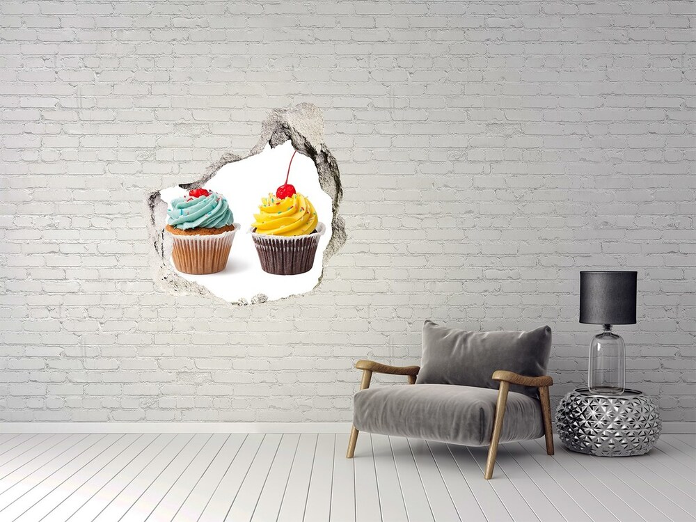 Hole in the wall sticker Cupcakes